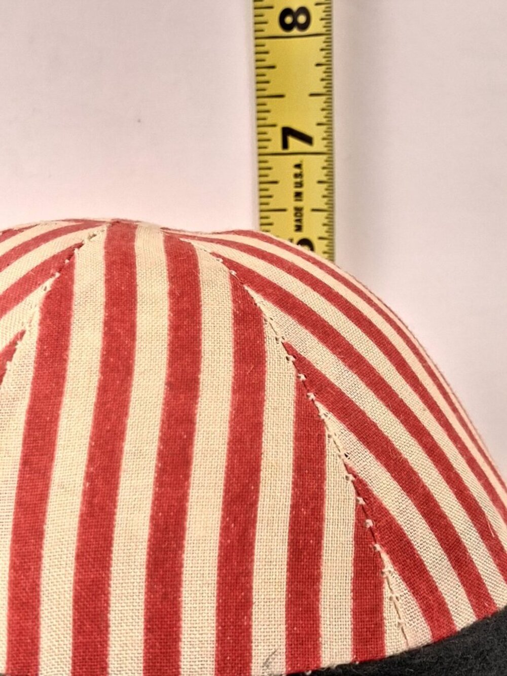 VTG Humpty Dumpty Cloth Doll W/ Red Striped Hat & Bow Tie 1940s Handmade Figure - Picture 15 of 15